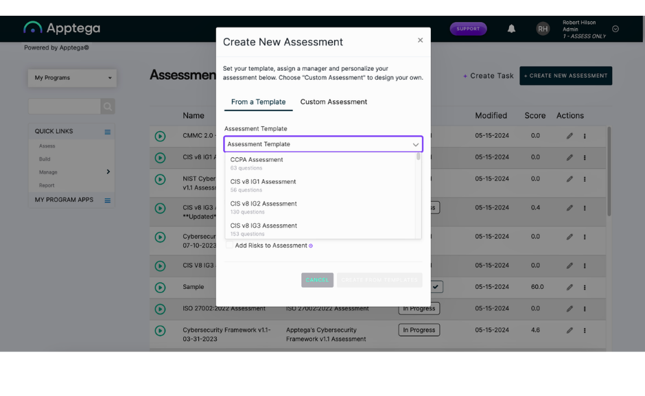 Assessments Dashboard