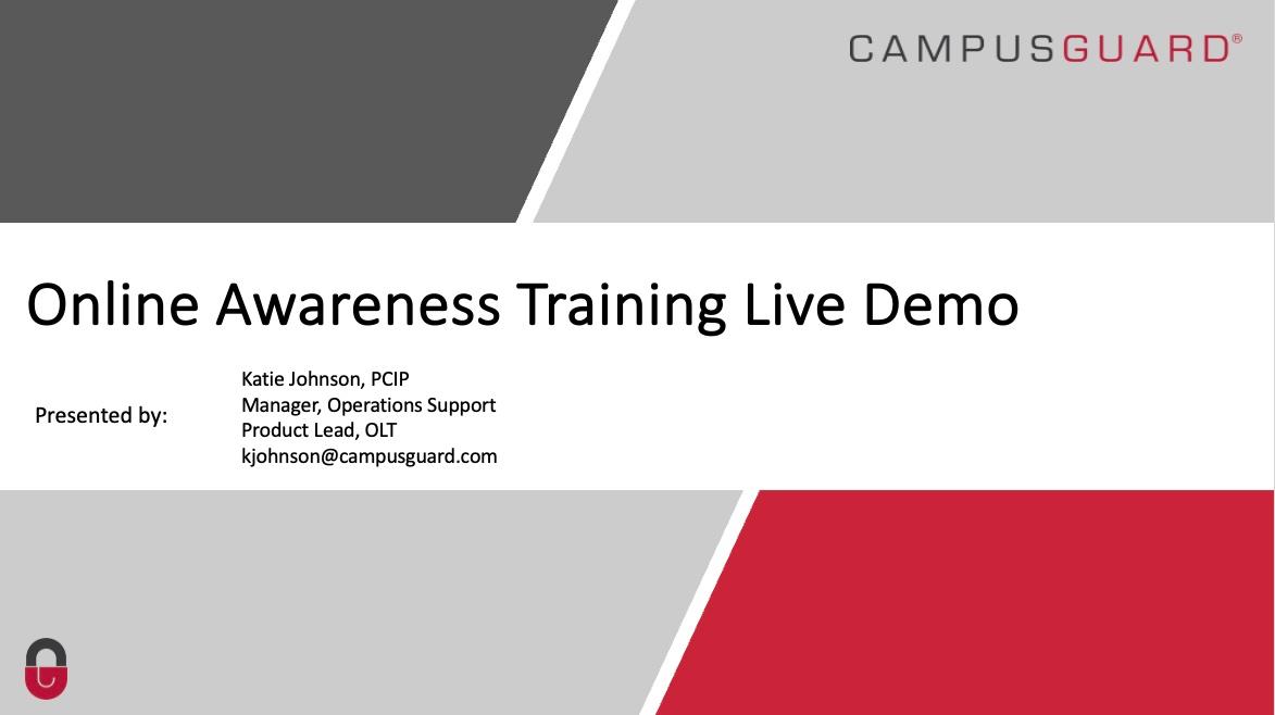 Online Training Live Demo Presentation