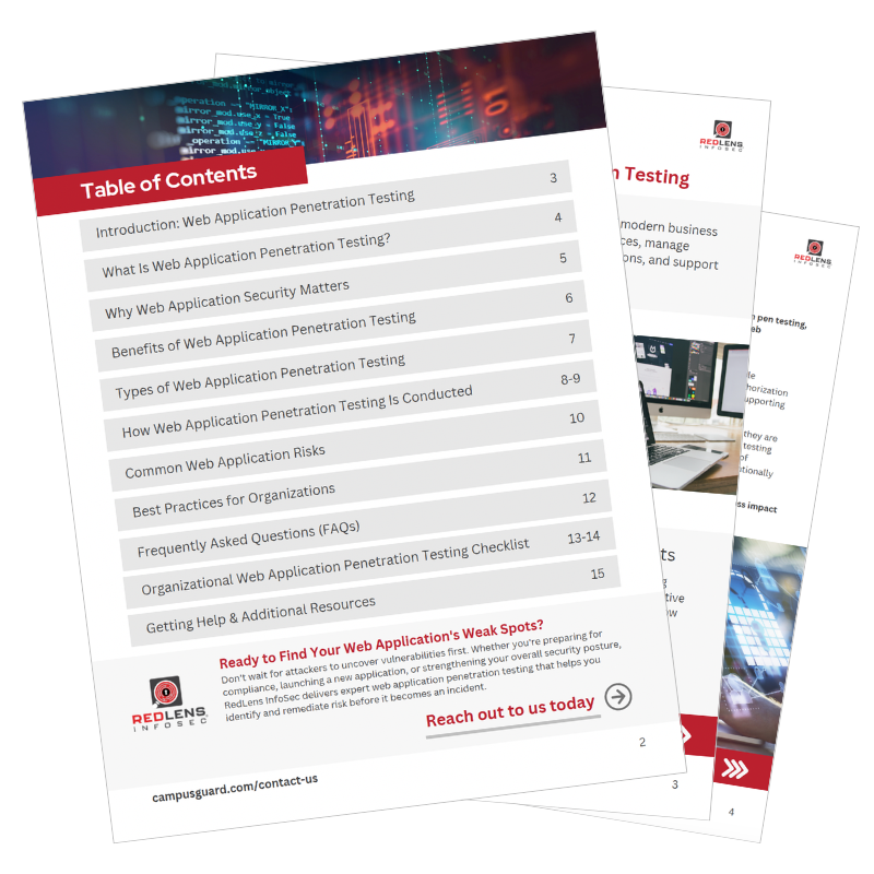 Web application pen testing pages