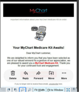 MyChart scam email